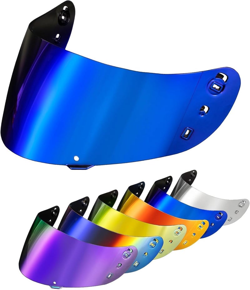 psler Icon Ic04 Visor - Icon Ic-04 Airframe Pro/Airmada/Airform Visor Motorcycle Helmet Tinted Visor UV Protection Face Shield Replacement for Ic04,Deep Blue - Image 1